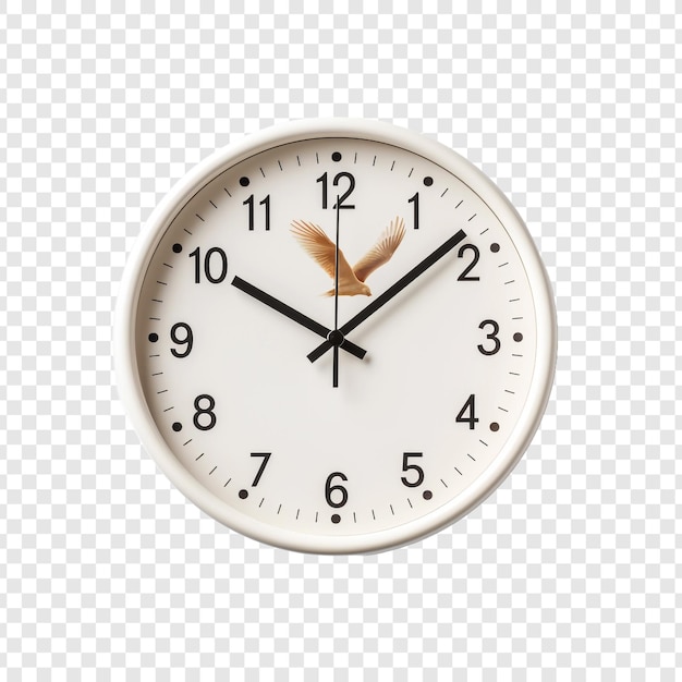 Clock isolated on transparent background