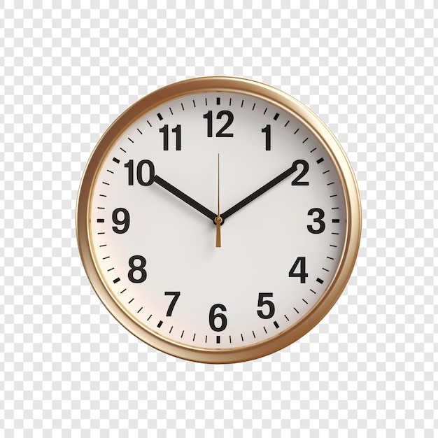 Clock isolated on transparent background