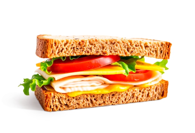美味しいイタリアンサンドイッチのクローズアップ