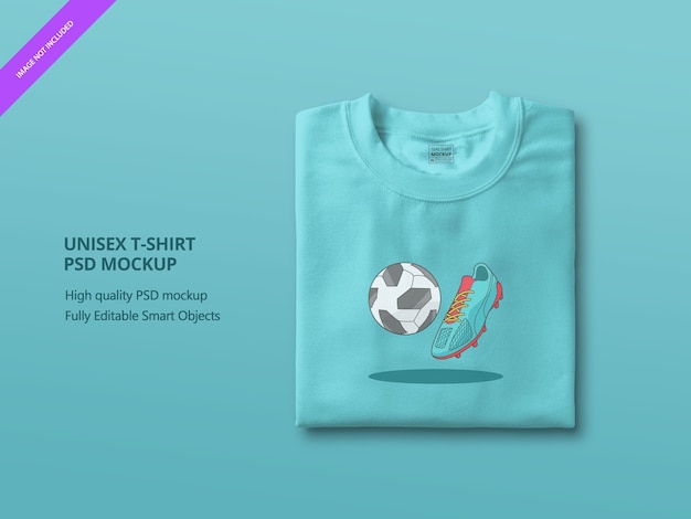 Download Premium Psd Grey Folded T Shirts Mockup Template For Your Design On Blue Background