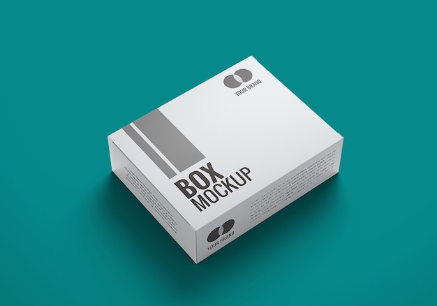 Close up on box mockup design