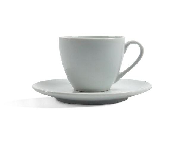 close up on coffee mug isolated