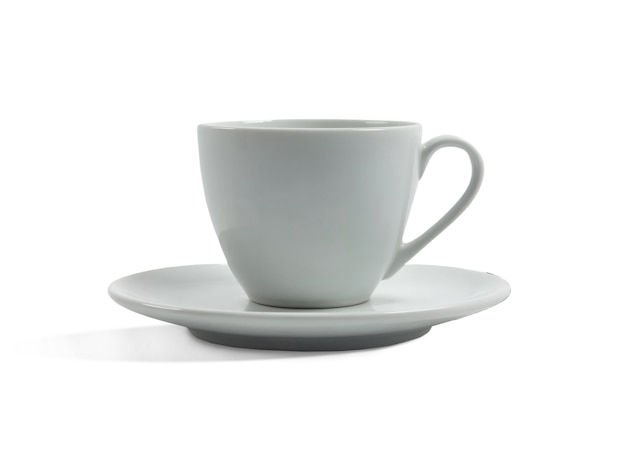 close up on coffee mug isolated