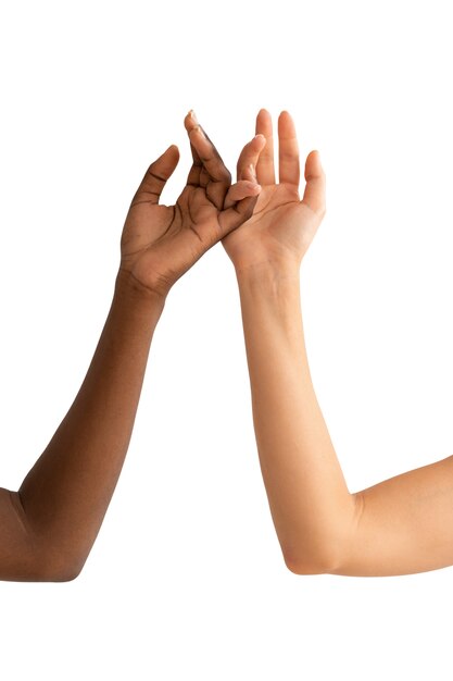 close up on delicate hands gesturing