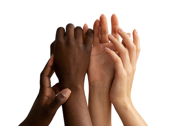 close up on delicate hands gesturing