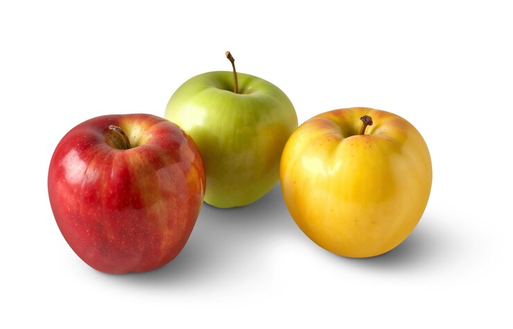 Free PSD close up on delicious apples
