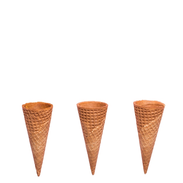 close up on delicious ice cream cones