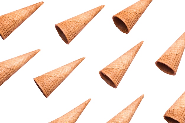 Free PSD close up on delicious ice cream cones