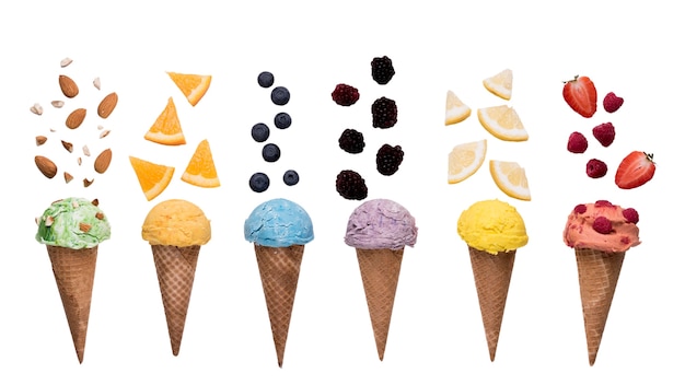 Free PSD close up on delicious ice cream