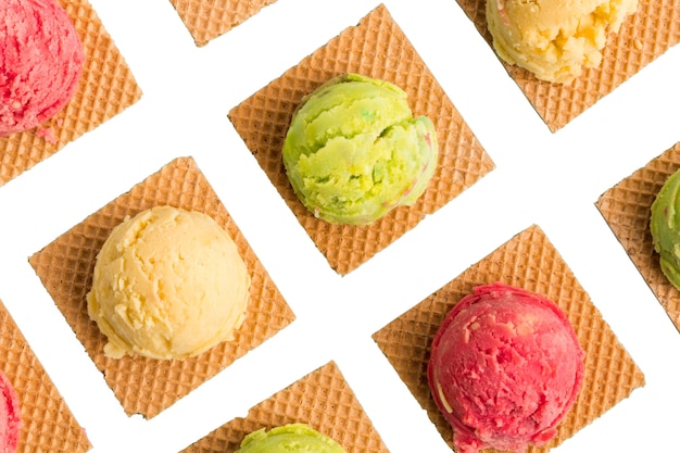 Free PSD close up on delicious ice cream