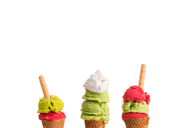 Free PSD close up on delicious ice cream