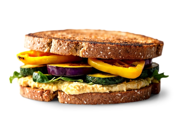 Free PSD close up on delicious sandwich