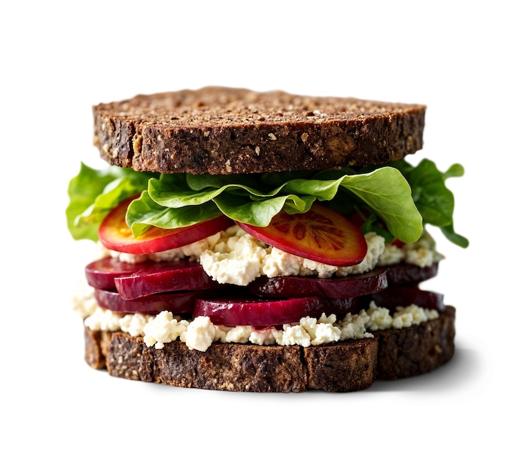 Free PSD close up on delicious sandwich