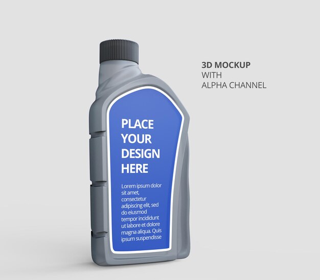 Download Premium Psd Close Up On Engine Oil Plastic Bottle Mockup