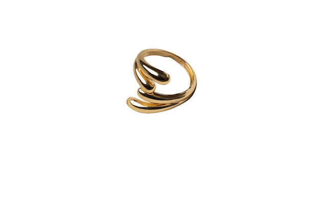 Free PSD close up on golden ring isolated