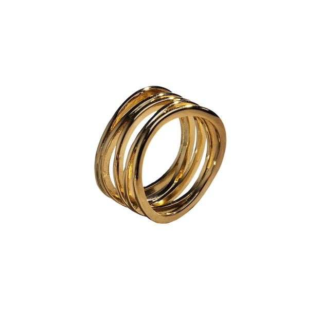 Free PSD close up on golden ring isolated