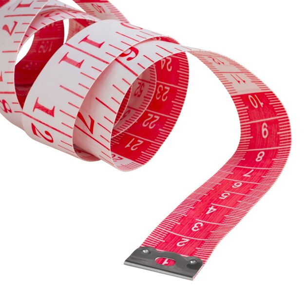 Close up on measuring tape