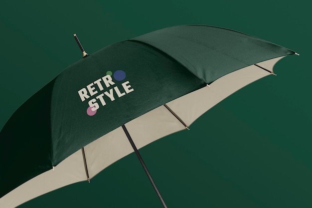 Close up on opened umbrella mockup Free Psd