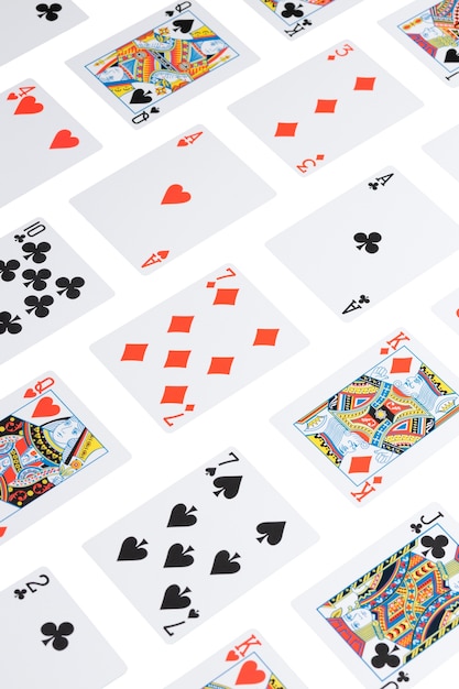 Close up on playing cards