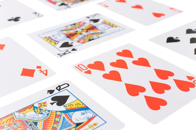 Free PSD close up on playing cards