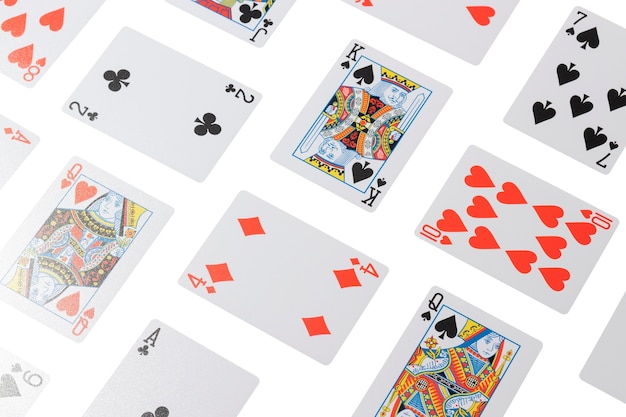 Close up on playing cards