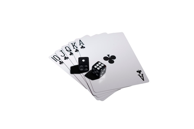 Free PSD close up on playing cards