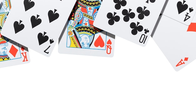 Free PSD close up on playing cards