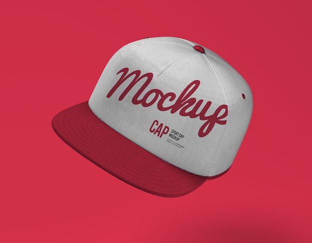 Close up on sport cap mockup