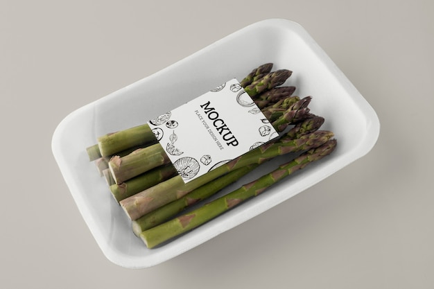 Close up on vegan packaging mockup