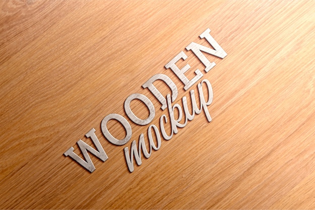 Close up on wood texture mockup