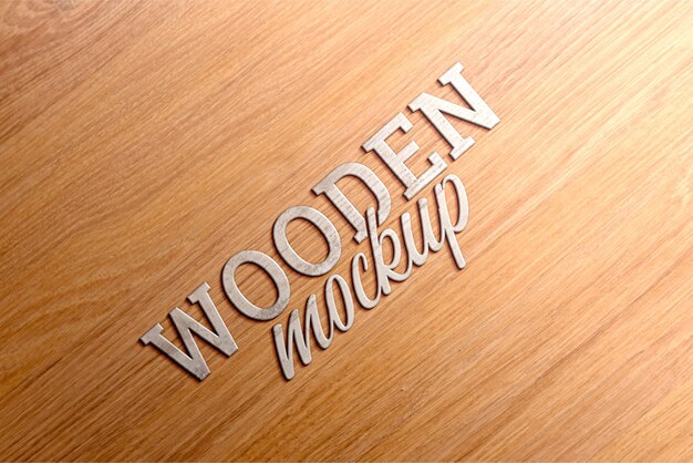 Close up on wood texture mockup