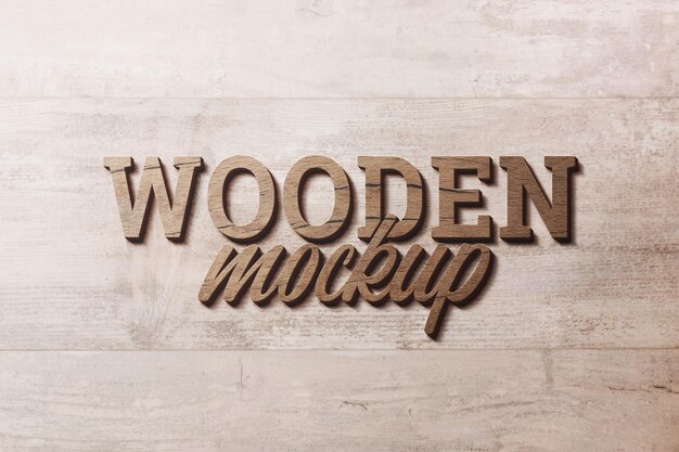 Close up on wood texture mockup