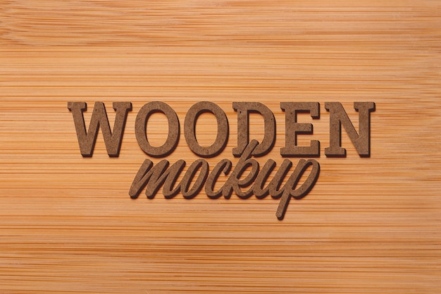 Close up on wood texture mockup