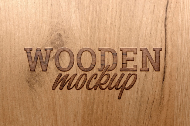 Close up on wood texture mockup