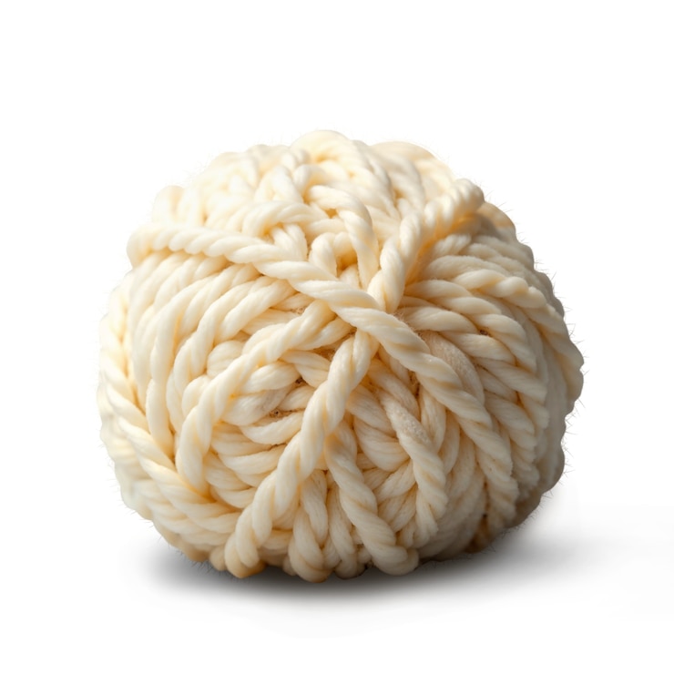 Free PSD close up on yarn with needle