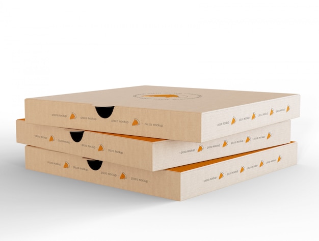 Closed Pizza Box Mockup