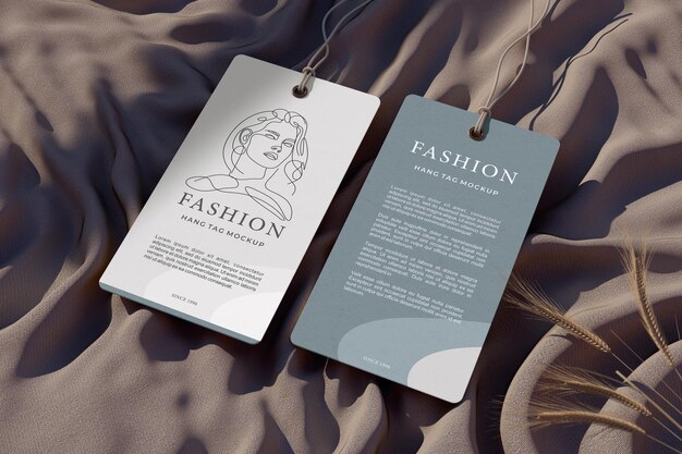 Clothing hang tag mockup