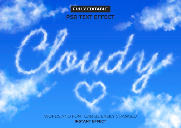 Clouds text effect