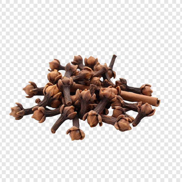 Free PSD cloves isolated on transparent background