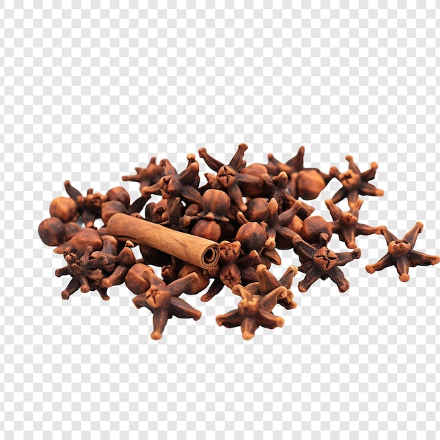 Free PSD cloves isolated on transparent background
