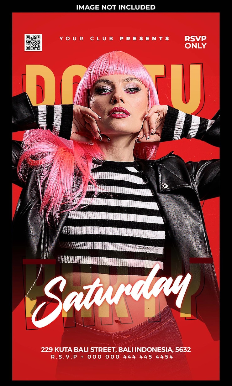Free PSD club dj party social media story post design template