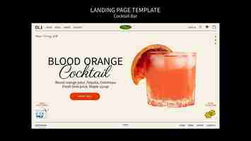 Free PSD cocktail bar template design