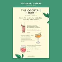 PSD gratuito progettazione del modello di cocktail bar