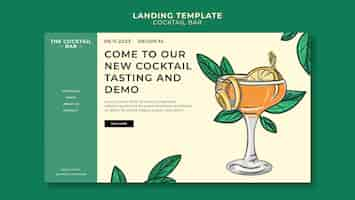 PSD gratuito progettazione del modello di cocktail bar