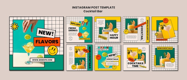 無料PSD カクテルバーのテンプレートデザイン