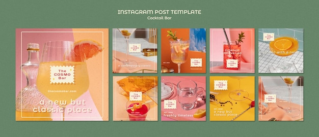 Free PSD cocktail bar  template design