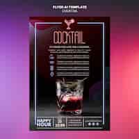 Free PSD cocktail concept flyer template