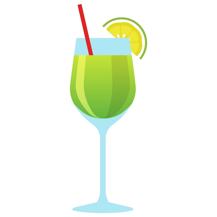 Free PSD cocktail drink illustration
