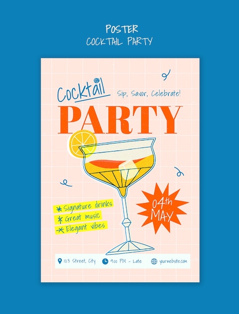 cocktail party poster