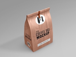 免费PSD咖啡袋包模型